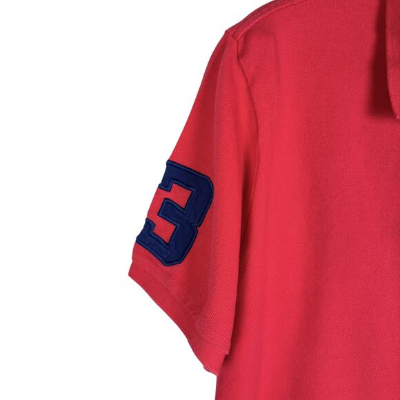 Polo Ralph Lauren Cotton Big Pony Logo Collared Short Sleeve Top Sz XL Preppy - Picture 3 of 11